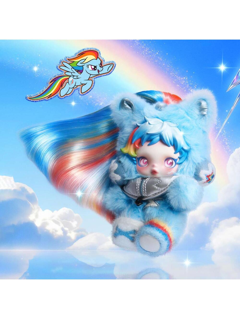 Skullpanda My Little Pony Rainbow Dash Confirmed Blind Box PopMart Pendant Plush